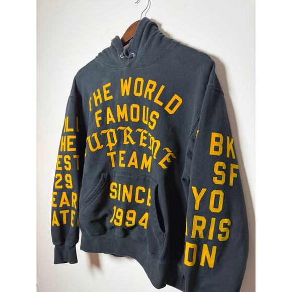 Supreme Team Flocked Hooded Sweatshirt Supreme Team Flocked Hooded Sweatshirt